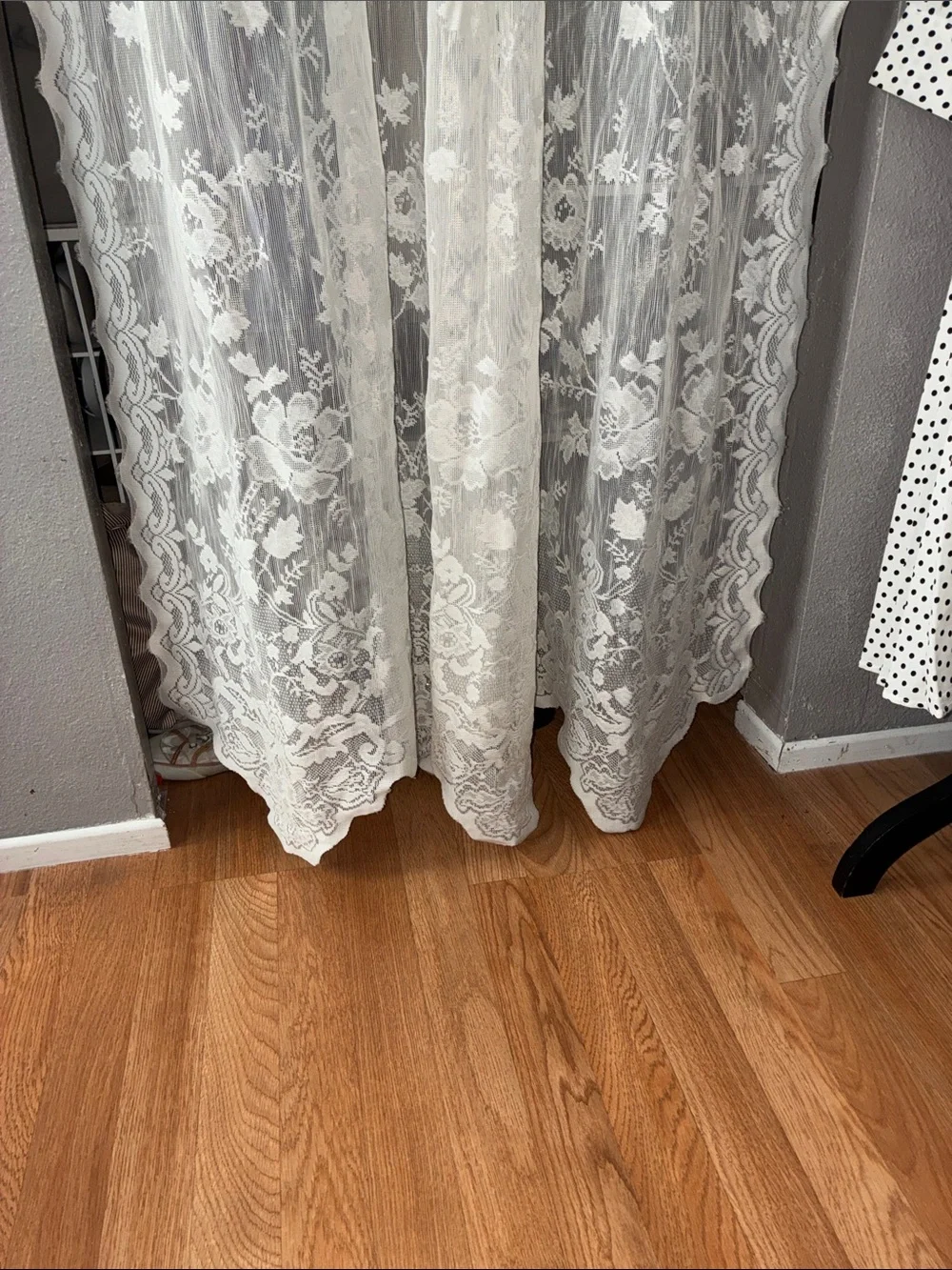 Sheer Lace Floral Window Curtain Panel - Cream 8 Panels 58x86 each